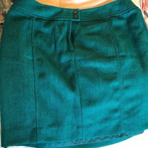 Turqoise herringbone miniskirt